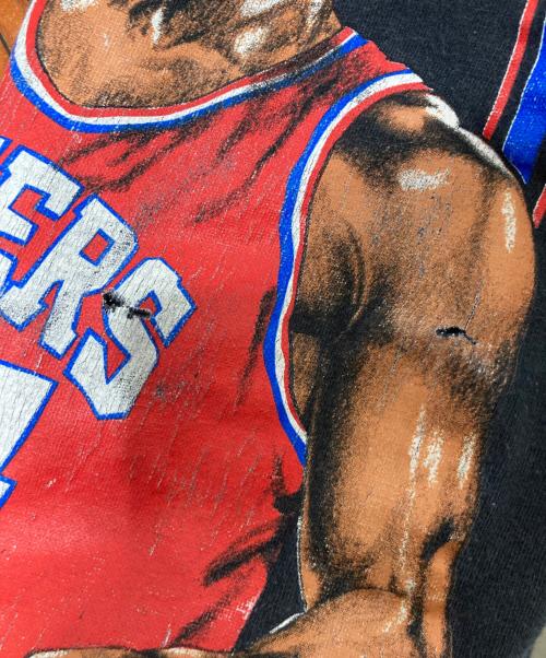 NUTMEG（ナツメグ）nutmeg (ナツメグ) 90s USA製 NUTMEG NBA 76ers 両面プリントtシャツ ブラック サイズ:XLの古着・服飾アイテム