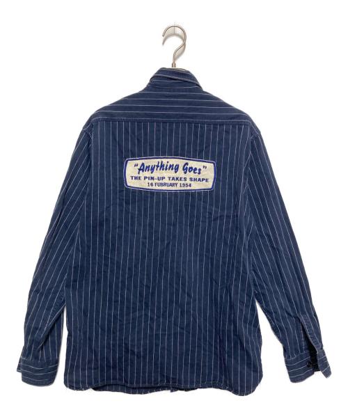 BUZZ RICKSON'S（バズリクソンズ）Buzz Rickson's (バズリクソンズ) HERRINGBORNE TWILL SQUADRON REUNION SHIRTS ブルー サイズ:SIZE 16-16 1/2の古着・服飾アイテム