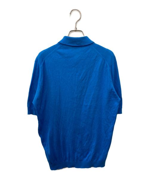 JOHN SMEDLEY（ジョンスメドレー）JOHN SMEDLEY (ジョンスメドレー) シーアイランドコットンニットポロシャツ ブルー サイズ:Ｓの古着・服飾アイテム