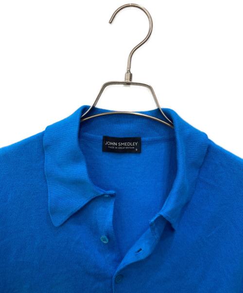 JOHN SMEDLEY（ジョンスメドレー）JOHN SMEDLEY (ジョンスメドレー) シーアイランドコットンニットポロシャツ ブルー サイズ:Ｓの古着・服飾アイテム