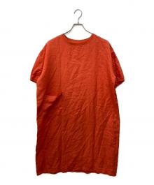 中川政七商店（ナカガワマサシチショウテン）の古着「麻布Ｔシャツワンピース」｜オレンジ