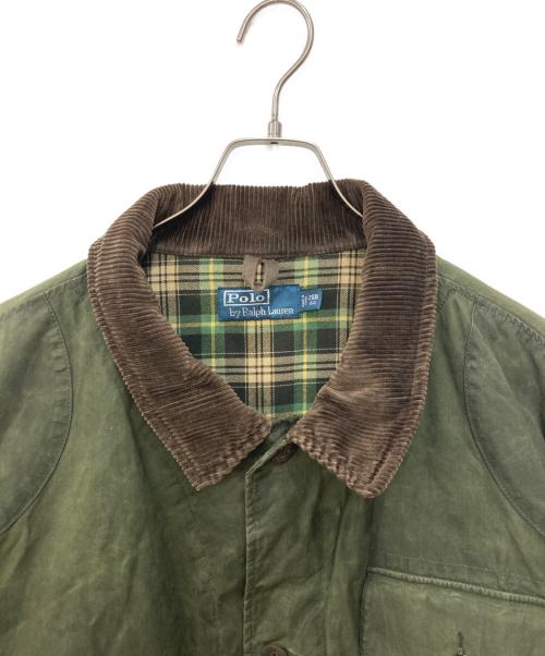 POLO RALPH LAUREN（ポロ・ラルフローレン）POLO RALPH LAUREN (ポロ・ラルフローレン) オイルドハンティングジャケット グリーン サイズ:SIZE 2XLの古着・服飾アイテム