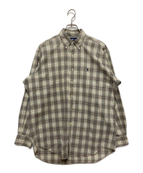 POLO RALPH LAUREN（ポロ・ラルフローレン）POLO RALPH LAUREN (ポロ・ラルフローレン) ボタンダウンシャツ ベージュ サイズ:Mの古着・服飾アイテム