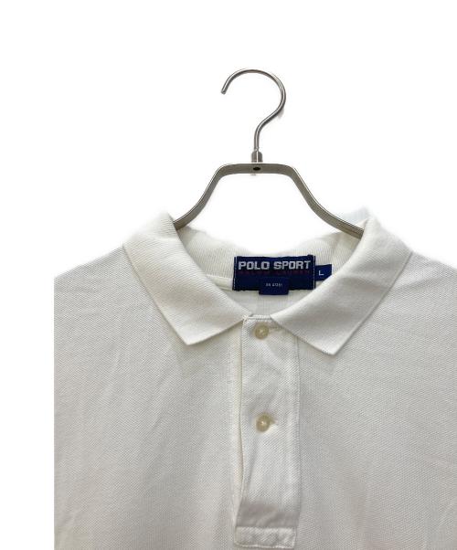 POLO SPORT（ポロスポーツ）POLO SPORT (ポロスポーツ) 90’s ロゴプリントポロシャツ ホワイト サイズ:Ｌの古着・服飾アイテム