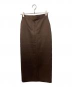 (im)perf.インパーフ）の古着「Double Satin Long Skirt」｜ブラウン