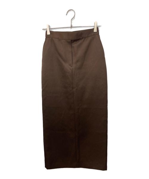 (im)perf.（インパーフ）(im)perf. (インパーフ) Double Satin Long Skirt ブラウン サイズ:SIZE 36の古着・服飾アイテム