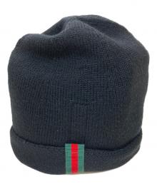 GUCCI（グッチ）の古着「シェリーラインニット帽」｜ブラック