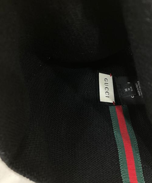 GUCCI（グッチ）GUCCI (グッチ) シェリーラインニット帽 ブラック サイズ:Ｍの古着・服飾アイテム