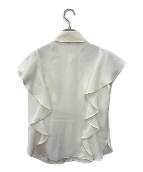 theory（セオリー）theory (セオリー) BD Ruffle Top ブラウス ホワイト サイズ:Ｓの古着・服飾アイテム
