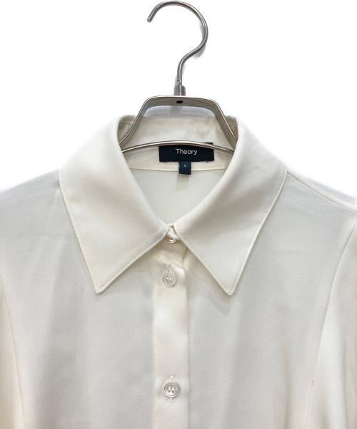 theory（セオリー）theory (セオリー) BD Ruffle Top ブラウス ホワイト サイズ:Ｓの古着・服飾アイテム