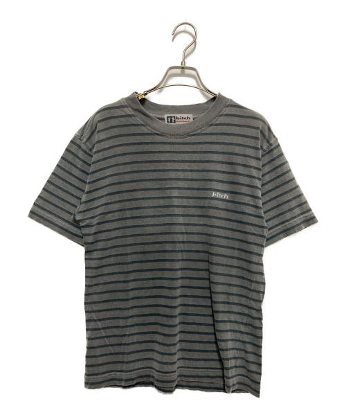 bitch skateboards（ビッチスケートボード）bitch skateboards (ビッチスケートボード) ボーダーTシャツ グレー サイズ:M/M(38-40)の古着・服飾アイテム