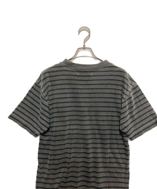 bitch skateboards（ビッチスケートボード）bitch skateboards (ビッチスケートボード) ボーダーTシャツ グレー サイズ:M/M(38-40)の古着・服飾アイテム