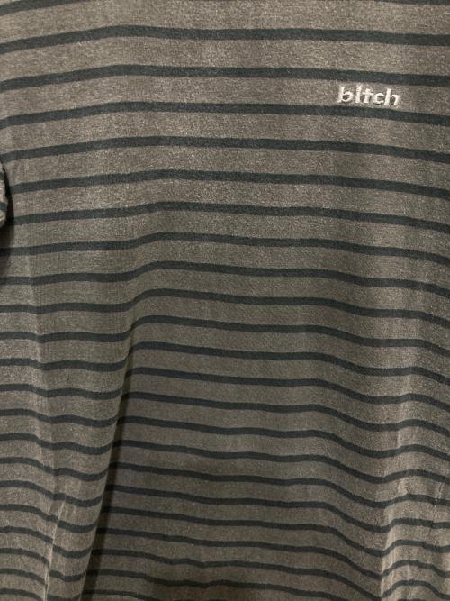 bitch skateboards（ビッチスケートボード）bitch skateboards (ビッチスケートボード) ボーダーTシャツ グレー サイズ:M/M(38-40)の古着・服飾アイテム