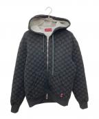 GUCCIグッチ）の古着「GGプリント ジャージー ジップ スウェットシャツ」｜ブラック