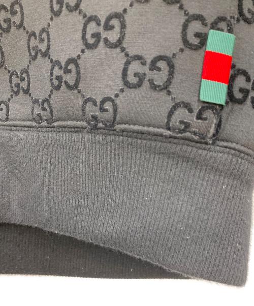 GUCCI（グッチ）GUCCI (グッチ) GGプリント ジャージー ジップ スウェットシャツ ブラック サイズ:XS（170/88A）の古着・服飾アイテム