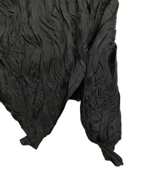 PLEATS PLEASE（プリーツプリーズ）PLEATS PLEASE (プリーツプリーズ) シワ加工プリーツポロシャツ ブラック サイズ:3の古着・服飾アイテム