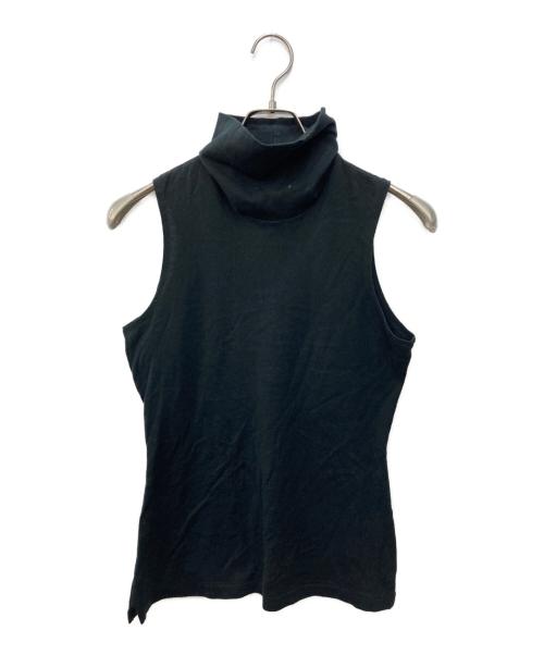 YOHJI YAMAMOTO（ヨウジヤマモト）YOHJI YAMAMOTO (ヨウジヤマモト) ノースリーブタートルネックカットソー ブラック サイズ:Ｍの古着・服飾アイテム
