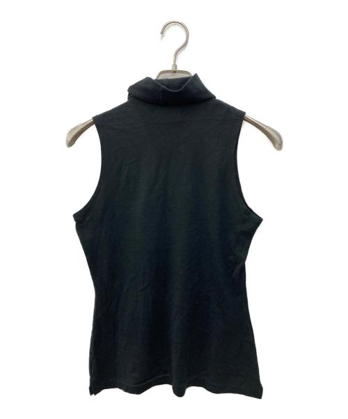 YOHJI YAMAMOTO（ヨウジヤマモト）YOHJI YAMAMOTO (ヨウジヤマモト) ノースリーブタートルネックカットソー ブラック サイズ:Ｍの古着・服飾アイテム