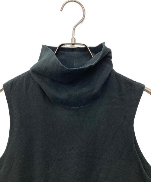 YOHJI YAMAMOTO（ヨウジヤマモト）YOHJI YAMAMOTO (ヨウジヤマモト) ノースリーブタートルネックカットソー ブラック サイズ:Ｍの古着・服飾アイテム