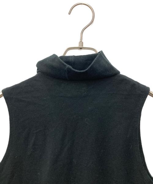 YOHJI YAMAMOTO（ヨウジヤマモト）YOHJI YAMAMOTO (ヨウジヤマモト) ノースリーブタートルネックカットソー ブラック サイズ:Ｍの古着・服飾アイテム
