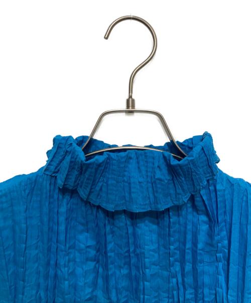 ISSEY MIYAKE PERMANENTE（イッセイミヤケ ペルマネンテ）ISSEY MIYAKE PERMANENTE (イッセイミヤケ ペルマネンテ) シワ加工プリーツカットソー ブルー サイズ:Mの古着・服飾アイテム