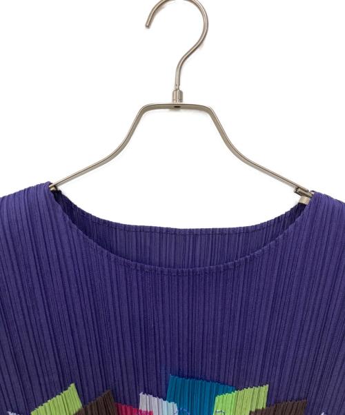 PLEATS PLEASE（プリーツプリーズ）PLEATS PLEASE (プリーツプリーズ) ノースリーブプリーツカットソー ネイビー サイズ:SIZE 3の古着・服飾アイテム