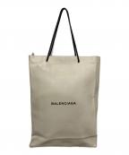 BALENCIAGAバレンシアガ）の古着「North South Leather Shopping Tote Bag Medium」｜ホワイト
