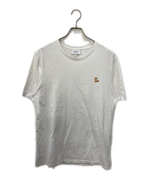 maison kitsune（メゾンキツネ）maison kitsune (メゾンキツネ) CHILLAX FOX PATCH REGULAR TEE SHIRT ホワイト サイズ:XLの古着・服飾アイテム
