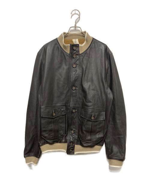 DELAN（デラン）DELAN (デラン) シープレザージャケット ブラウン サイズ:SIZE 52の古着・服飾アイテム