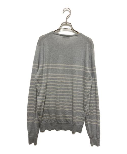 JOHN SMEDLEY（ジョンスメドレー）JOHN SMEDLEY (ジョンスメドレー) メリノウール　エクストラファイン　クルーネックニット グレー サイズ:Lの古着・服飾アイテム