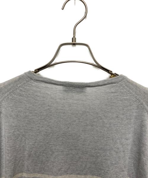JOHN SMEDLEY（ジョンスメドレー）JOHN SMEDLEY (ジョンスメドレー) メリノウール　エクストラファイン　クルーネックニット グレー サイズ:Lの古着・服飾アイテム
