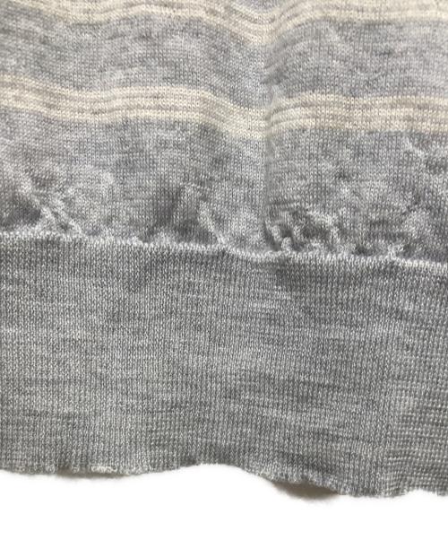 JOHN SMEDLEY（ジョンスメドレー）JOHN SMEDLEY (ジョンスメドレー) メリノウール　エクストラファイン　クルーネックニット グレー サイズ:Lの古着・服飾アイテム