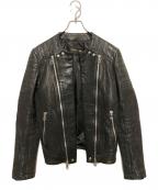 BALMAIN×H&Mバルマン×エイチアンドエム）の古着「レザージャケット」｜ブラック