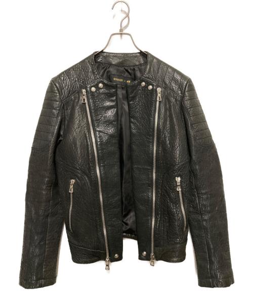 BALMAIN（バルマン）BALMAIN (バルマン) H&M (エイチアンドエム) レザージャケット ブラック サイズ:48の古着・服飾アイテム