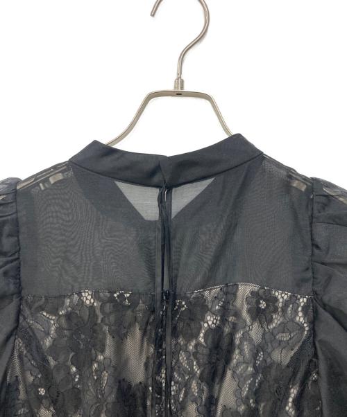 Mystrada（マイストラーダ）Mystrada (マイストラーダ) シアーパフマーメイドドレス ブラック サイズ:SIZE 38 未使用品の古着・服飾アイテム