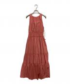 HER LIP TOハーリップトゥ）の古着「Riviera Bow Tiered Long Dress」｜ピンク