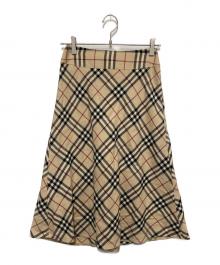 BURBERRY LONDON（バーバリーロンドン）の古着「チェックスカート」｜ベージュ