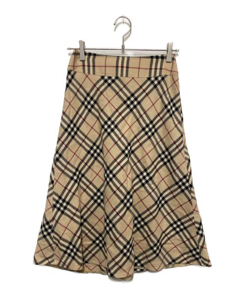 BURBERRY LONDON（バーバリーロンドン）BURBERRY LONDON (バーバリーロンドン) チェックスカート ベージュ サイズ:Sの古着・服飾アイテム