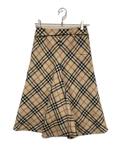 BURBERRY LONDON（バーバリーロンドン）BURBERRY LONDON (バーバリーロンドン) チェックスカート ベージュ サイズ:Sの古着・服飾アイテム