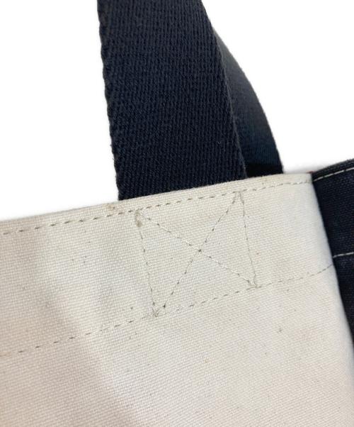 Vivienne Westwood（ヴィヴィアンウエストウッド）Vivienne Westwood (ヴィヴィアンウエストウッド) キャンバストートバッグ ブラック×アイボリーの古着・服飾アイテム