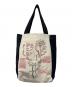Vivienne Westwood (ヴィヴィアンウエストウッド) キャンバストートバッグ ブラック×アイボリー：7000円