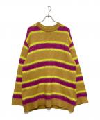 ANDERSSON BELLアンダーソンベル）の古着「ALPACA STRIPE SWEATER」｜イエロー×レッド