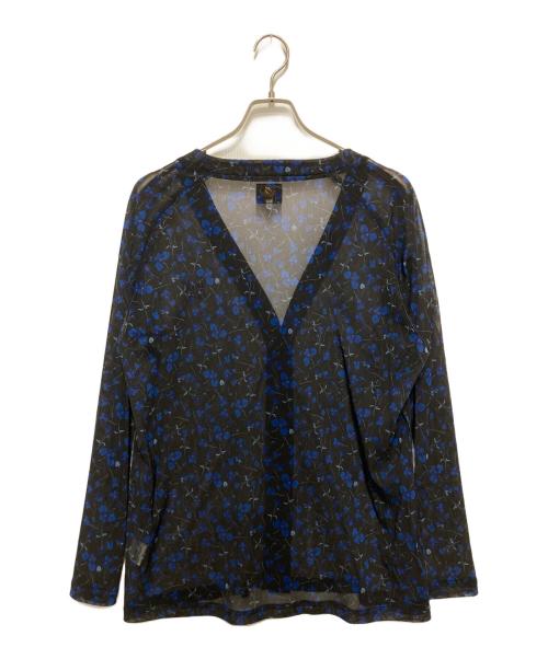 Needles（ニードルズ）Needles (ニードルズ) V Neck Cardigan - Poly Mesh / Floral Printed ネイビー サイズ:Mの古着・服飾アイテム