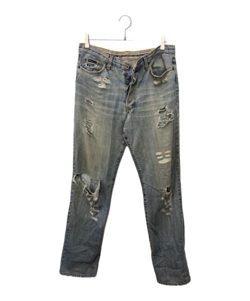 D&G（ディーアンドジー）D&G (ディーアンドジー) ダメージ加工デニムパンツ インディゴ サイズ:35の古着・服飾アイテム