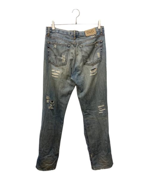 D&G（ディーアンドジー）D&G (ディーアンドジー) ダメージ加工デニムパンツ インディゴ サイズ:35の古着・服飾アイテム