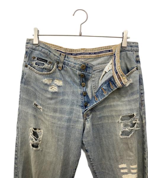 D&G（ディーアンドジー）D&G (ディーアンドジー) ダメージ加工デニムパンツ インディゴ サイズ:35の古着・服飾アイテム