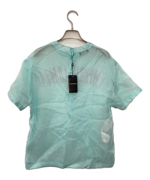 EMPORIO ARMANI（エンポリオアルマーニ）EMPORIO ARMANI (エンポリオアルマーニ) メッシュカットソー グリーン サイズ:40 未使用品の古着・服飾アイテム