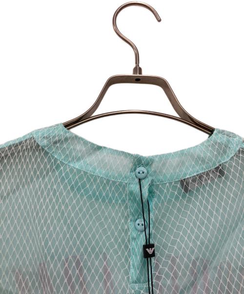 EMPORIO ARMANI（エンポリオアルマーニ）EMPORIO ARMANI (エンポリオアルマーニ) メッシュカットソー グリーン サイズ:40 未使用品の古着・服飾アイテム