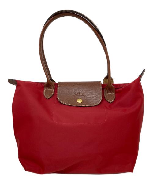 LONGCHAMP（ロンシャン）LONGCHAMP (ロンシャン) ル・プリアージュ ハンドバッグ レッドの古着・服飾アイテム