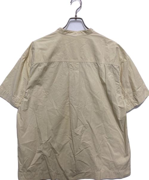 MHL（エムエイチエル）MHL (エムエイチエル) ORGANIC COTTON SHIRTING バンドカラーシャツ イエロー サイズ:Lの古着・服飾アイテム